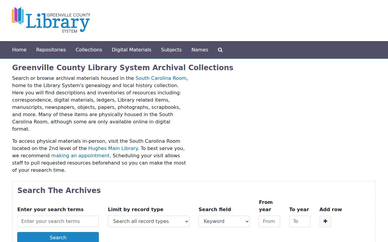 Greenville city directory archival catalogue search