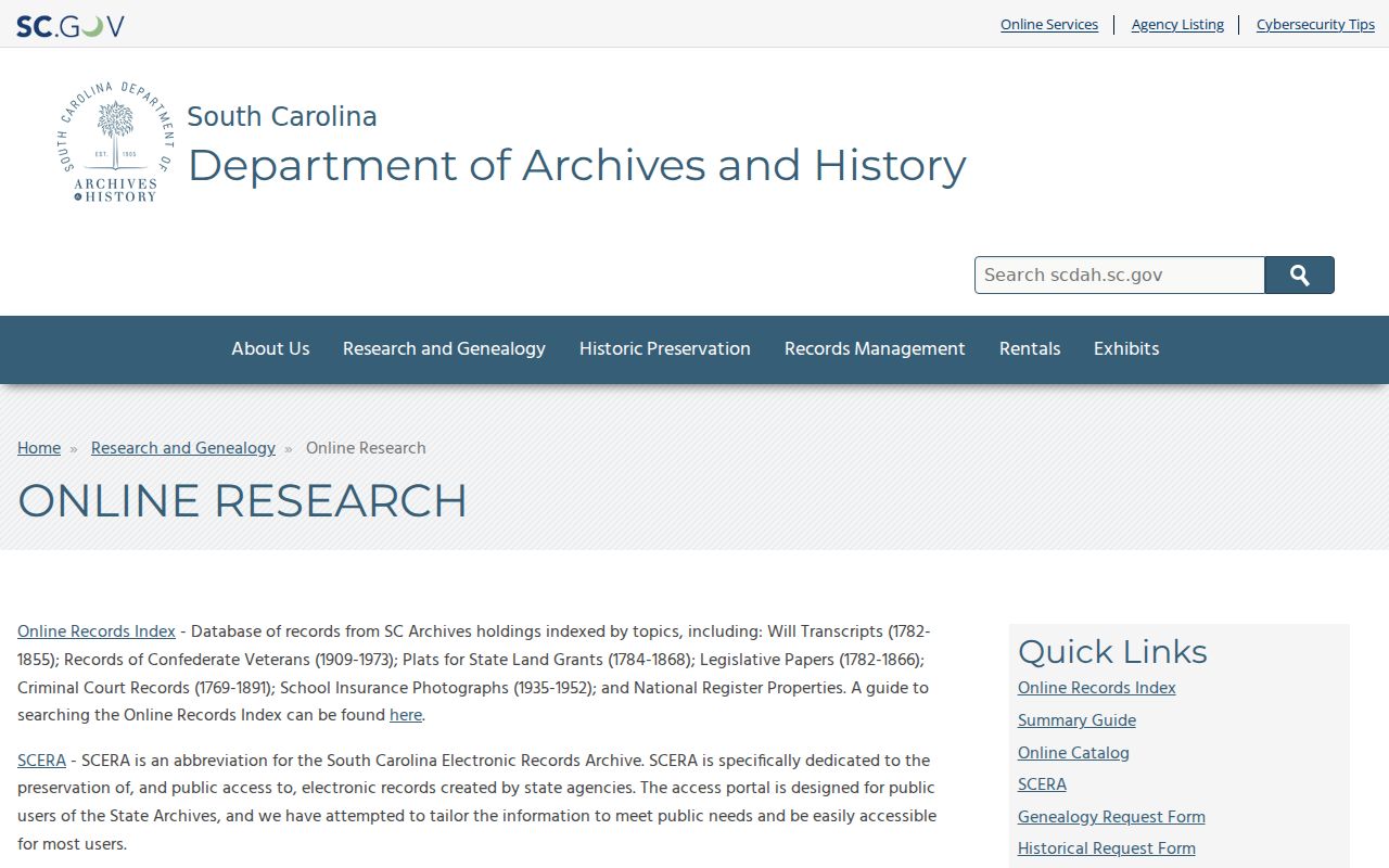 Greenville previous residents South Carolina Archives research